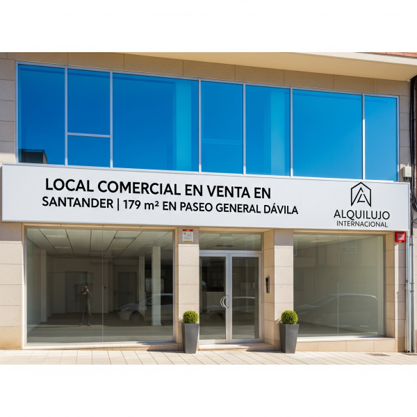 Exclusivo local comercial en venta en Santander. 179 m² reformados en el Paseo General Dávila. Equipado con aire acondicionado y ascensor. Ideal para negocio o inversión.