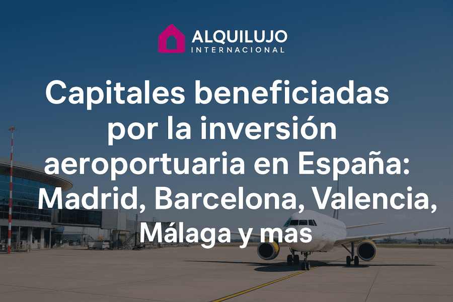 Capitales Beneficiadas por Inversión Aeroportuaria España 2026 | Alquilujo