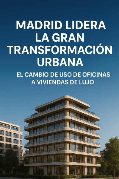 Madrid Lidera la Gran Transformación Urbana: El Cambio de Uso de Oficinas a Viviendas de Lujo