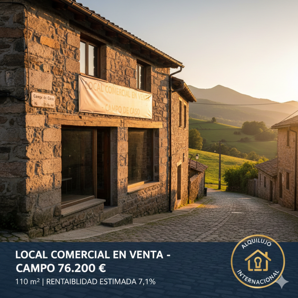 Local Comercial en Campo de Caso – 124,21 m² – 76.000 € | Asturias
